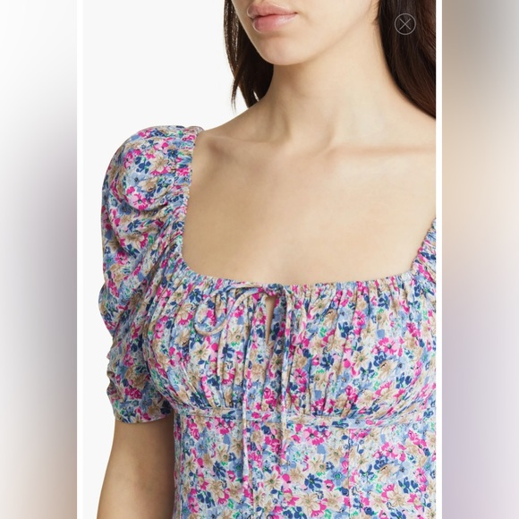 ASTR The Label, FLORAL PUFF SLEEVE MINI DRESS - Picture 2 of 7
